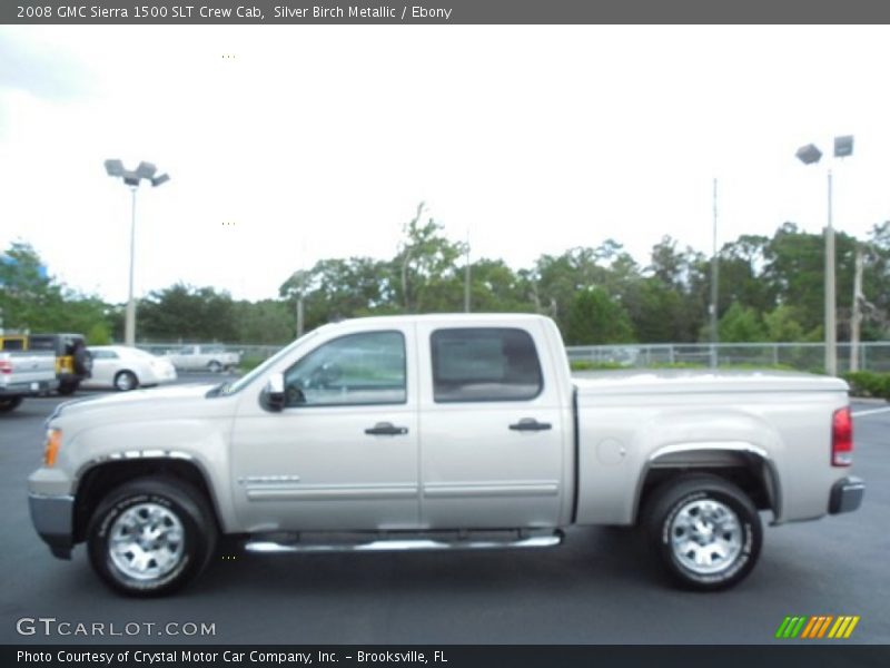 Silver Birch Metallic / Ebony 2008 GMC Sierra 1500 SLT Crew Cab