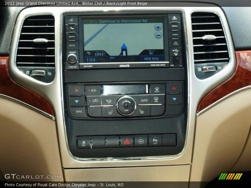 Winter Chill / Black/Light Frost Beige 2012 Jeep Grand Cherokee Limited 4x4