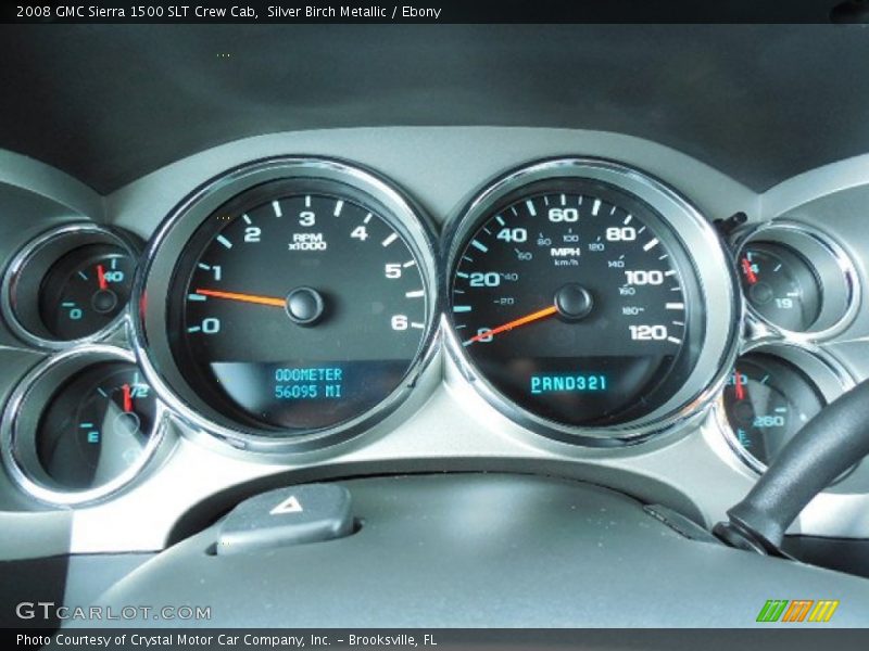 Silver Birch Metallic / Ebony 2008 GMC Sierra 1500 SLT Crew Cab