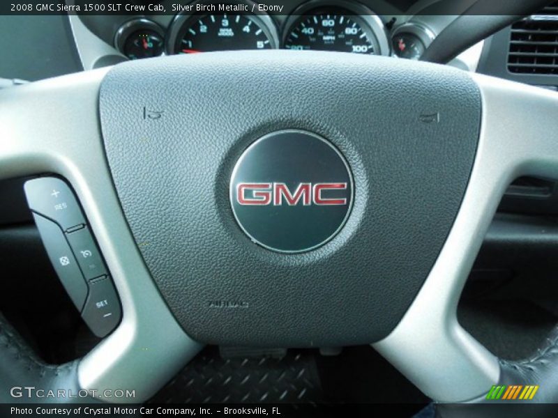 Silver Birch Metallic / Ebony 2008 GMC Sierra 1500 SLT Crew Cab