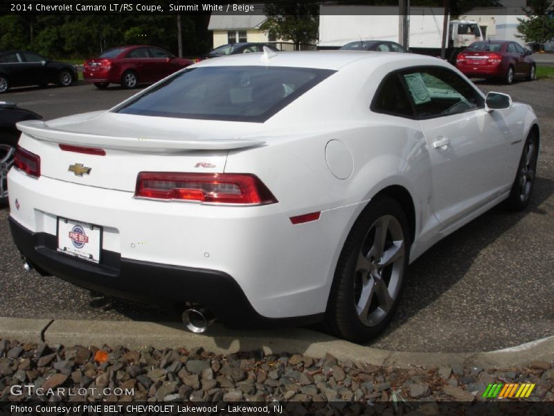 Summit White / Beige 2014 Chevrolet Camaro LT/RS Coupe