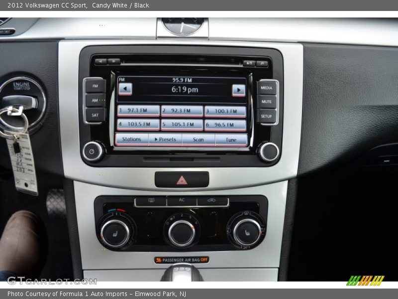 Candy White / Black 2012 Volkswagen CC Sport