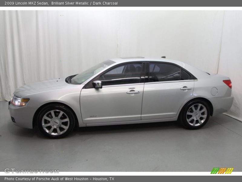 Brilliant Silver Metallic / Dark Charcoal 2009 Lincoln MKZ Sedan