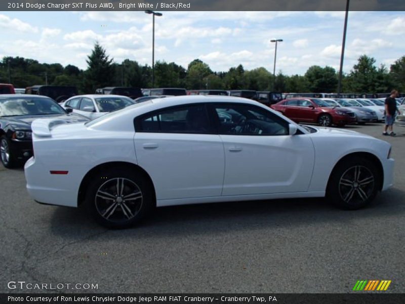 Bright White / Black/Red 2014 Dodge Charger SXT Plus AWD