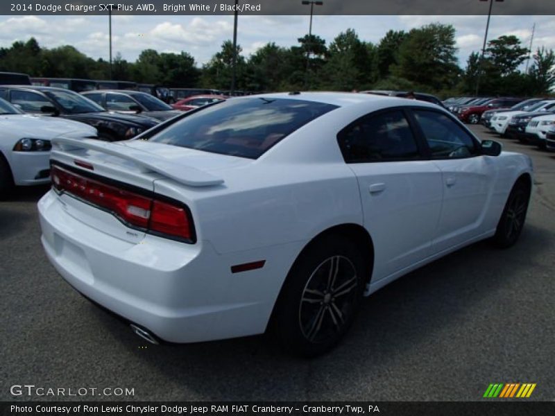 Bright White / Black/Red 2014 Dodge Charger SXT Plus AWD