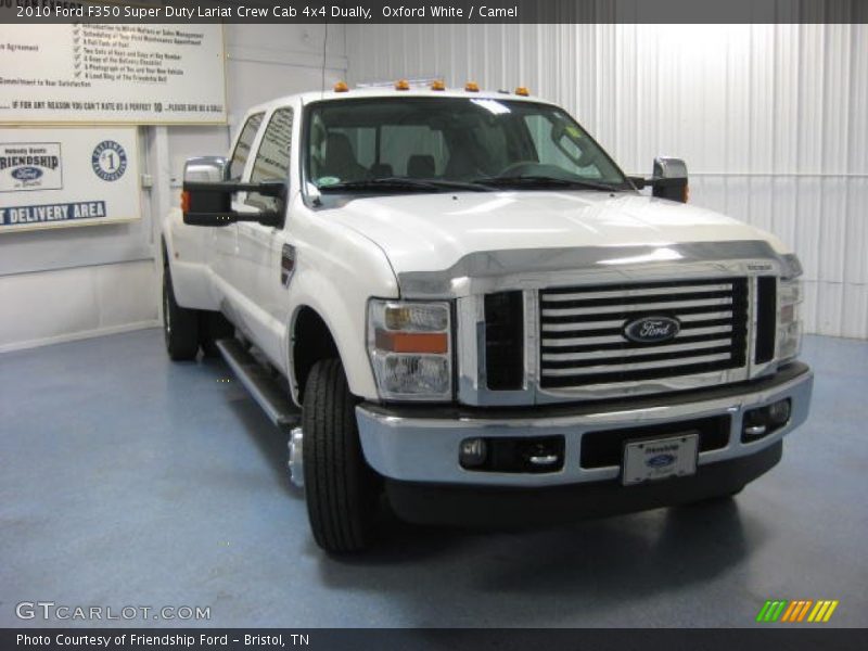 Oxford White / Camel 2010 Ford F350 Super Duty Lariat Crew Cab 4x4 Dually