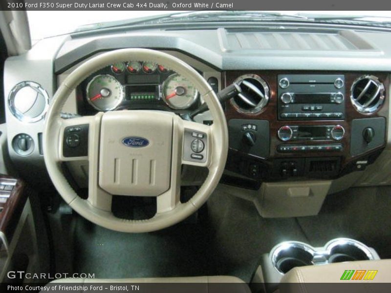 Oxford White / Camel 2010 Ford F350 Super Duty Lariat Crew Cab 4x4 Dually