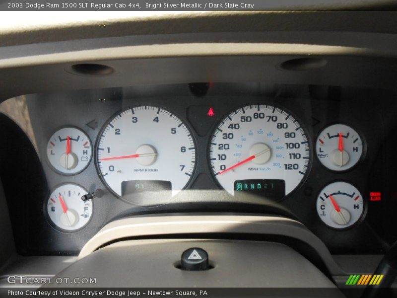 Bright Silver Metallic / Dark Slate Gray 2003 Dodge Ram 1500 SLT Regular Cab 4x4