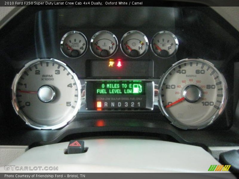 Oxford White / Camel 2010 Ford F350 Super Duty Lariat Crew Cab 4x4 Dually