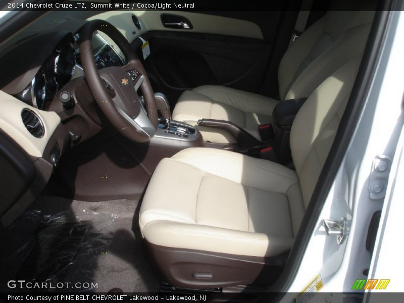 Summit White / Cocoa/Light Neutral 2014 Chevrolet Cruze LTZ