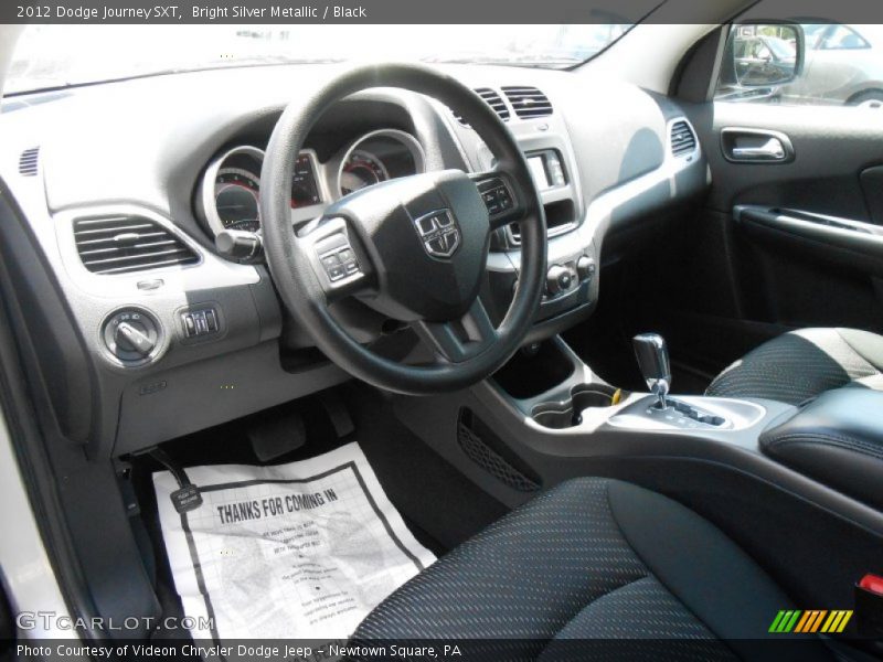 Bright Silver Metallic / Black 2012 Dodge Journey SXT