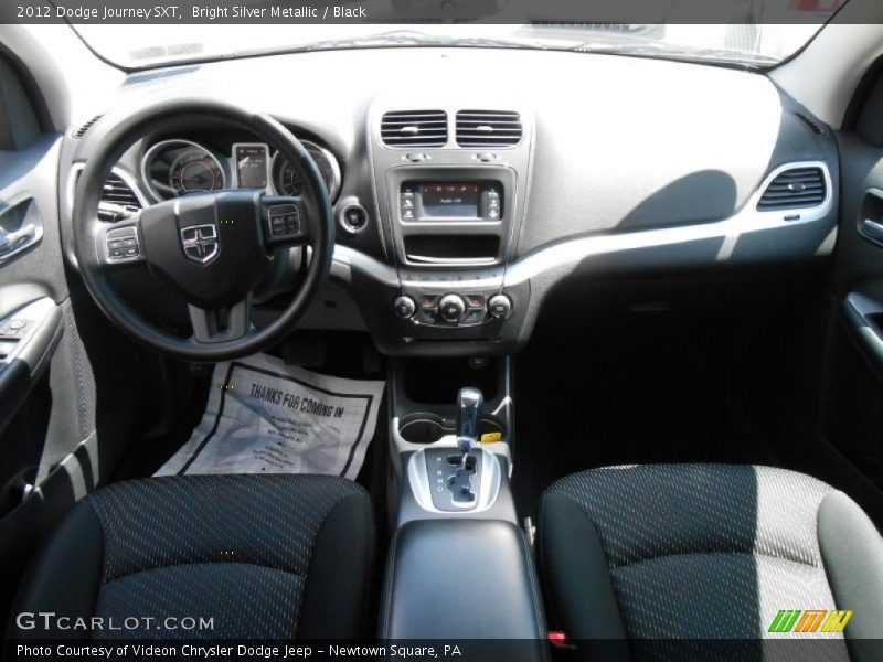 Bright Silver Metallic / Black 2012 Dodge Journey SXT