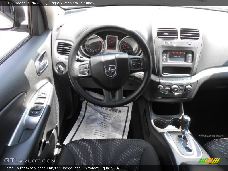 Bright Silver Metallic / Black 2012 Dodge Journey SXT