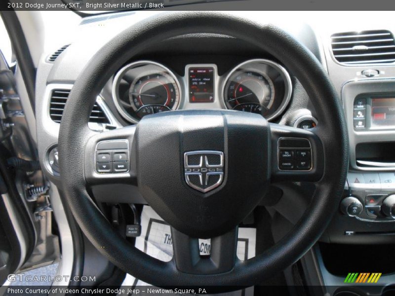 Bright Silver Metallic / Black 2012 Dodge Journey SXT