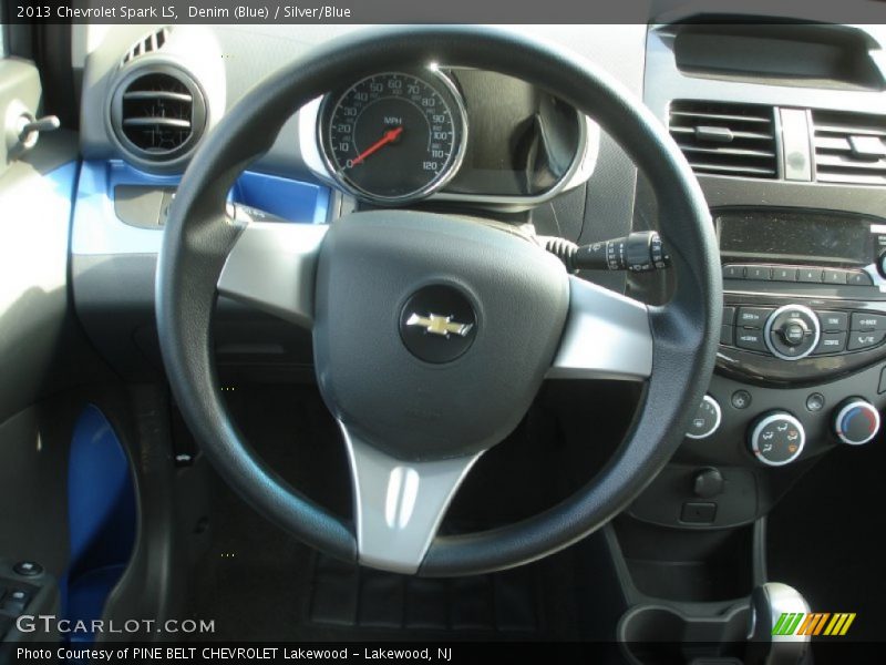 Denim (Blue) / Silver/Blue 2013 Chevrolet Spark LS