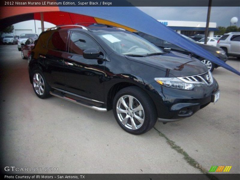 Super Black / Beige 2012 Nissan Murano LE Platinum Edition