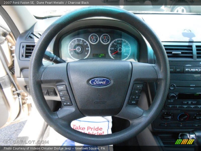 Dune Pearl Metallic / Charcoal Black 2007 Ford Fusion SE