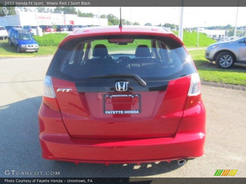 Milano Red / Sport Black 2013 Honda Fit Sport