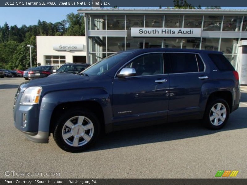 Steel Blue Metallic / Jet Black 2012 GMC Terrain SLE AWD