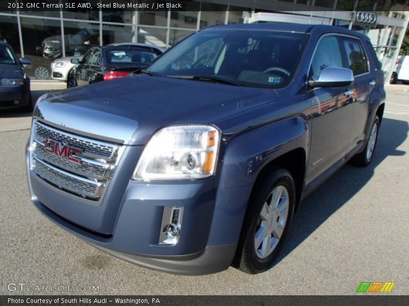 Steel Blue Metallic / Jet Black 2012 GMC Terrain SLE AWD