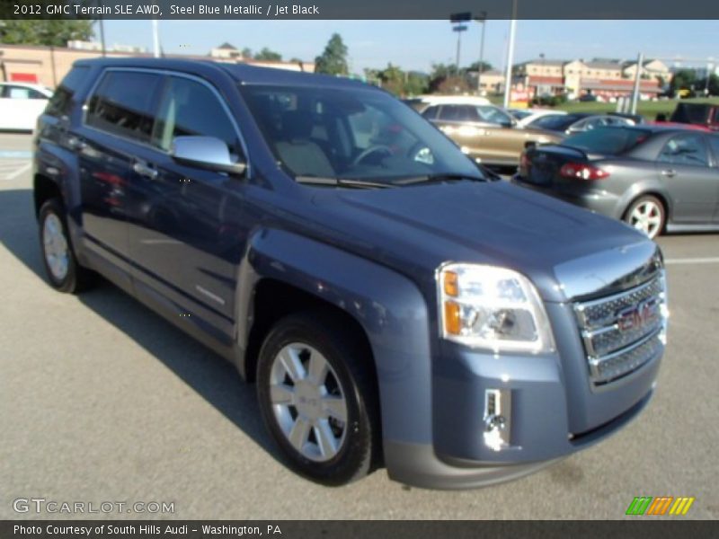 Steel Blue Metallic / Jet Black 2012 GMC Terrain SLE AWD