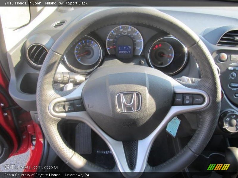 Milano Red / Sport Black 2013 Honda Fit Sport