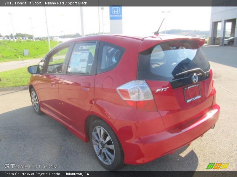 Milano Red / Sport Black 2013 Honda Fit Sport