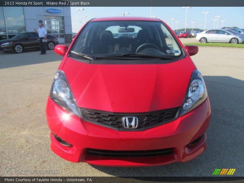 Milano Red / Sport Black 2013 Honda Fit Sport