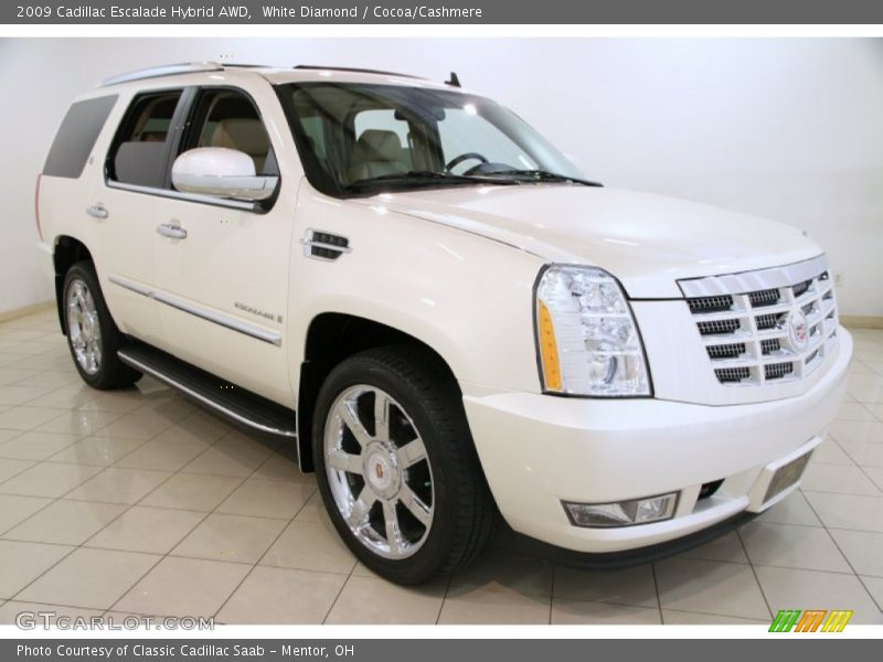 White Diamond / Cocoa/Cashmere 2009 Cadillac Escalade Hybrid AWD