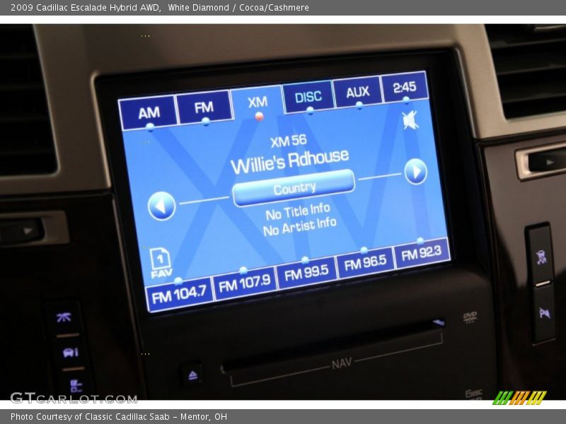 White Diamond / Cocoa/Cashmere 2009 Cadillac Escalade Hybrid AWD