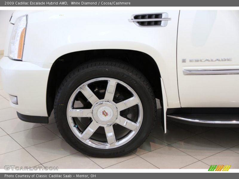 White Diamond / Cocoa/Cashmere 2009 Cadillac Escalade Hybrid AWD