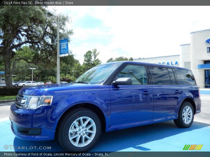 Deep Impact Blue / Dune 2014 Ford Flex SE