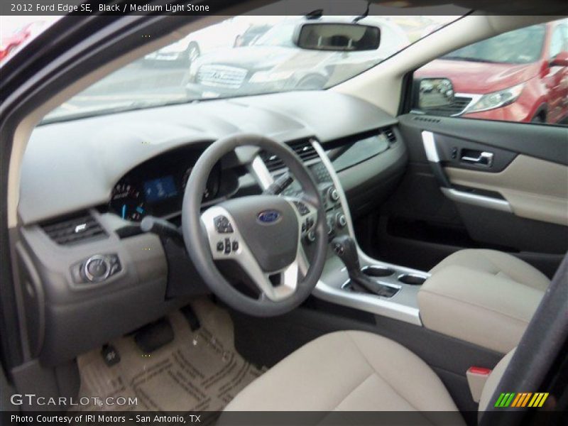 Black / Medium Light Stone 2012 Ford Edge SE