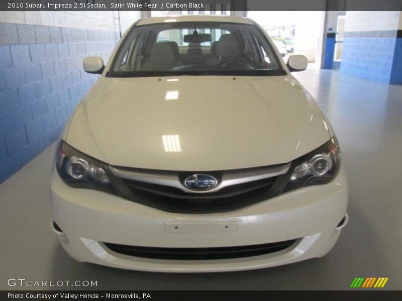 Satin White Pearl / Carbon Black 2010 Subaru Impreza 2.5i Sedan