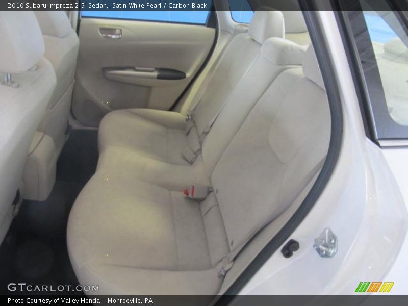 Satin White Pearl / Carbon Black 2010 Subaru Impreza 2.5i Sedan