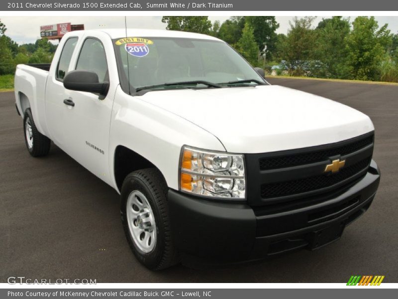 Summit White / Dark Titanium 2011 Chevrolet Silverado 1500 Extended Cab