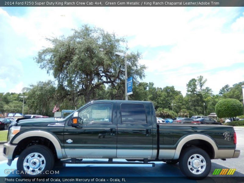 Green Gem Metallic / King Ranch Chaparral Leather/Adobe Trim 2014 Ford F250 Super Duty King Ranch Crew Cab 4x4