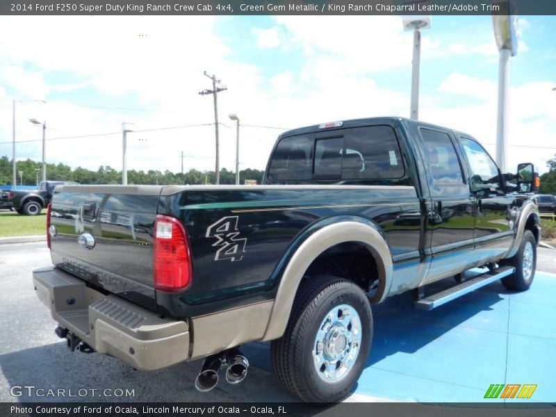 Green Gem Metallic / King Ranch Chaparral Leather/Adobe Trim 2014 Ford F250 Super Duty King Ranch Crew Cab 4x4