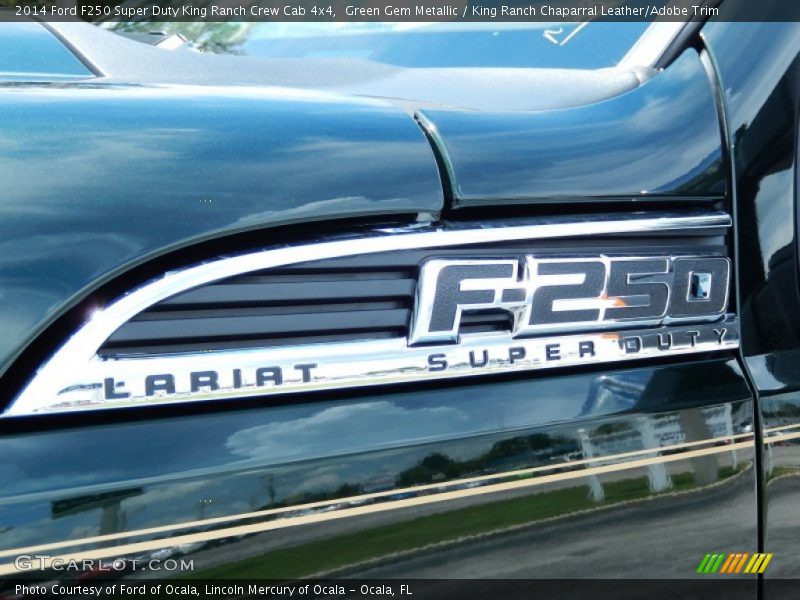 Green Gem Metallic / King Ranch Chaparral Leather/Adobe Trim 2014 Ford F250 Super Duty King Ranch Crew Cab 4x4