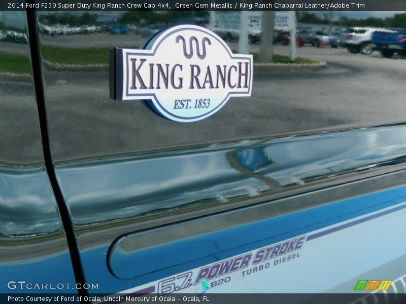 Green Gem Metallic / King Ranch Chaparral Leather/Adobe Trim 2014 Ford F250 Super Duty King Ranch Crew Cab 4x4