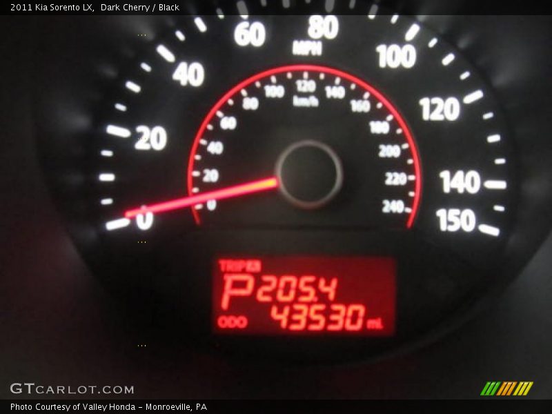 Dark Cherry / Black 2011 Kia Sorento LX