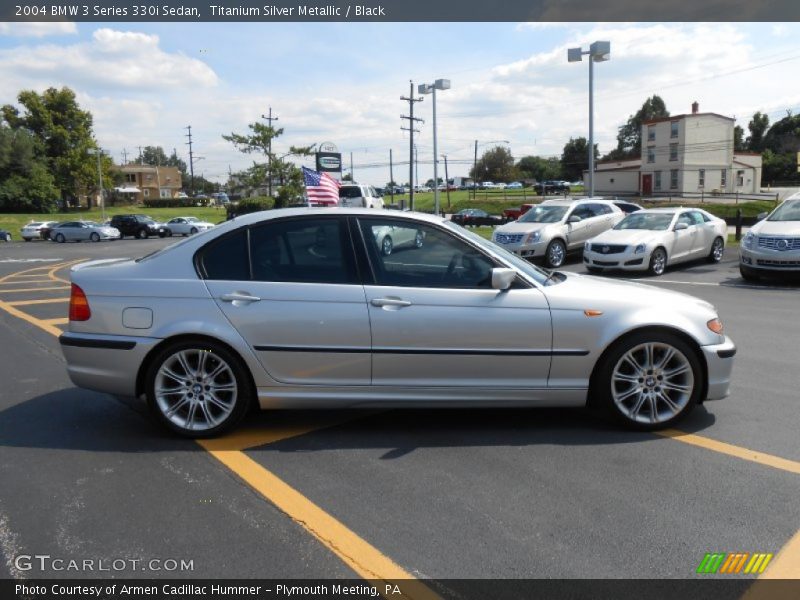 Titanium Silver Metallic / Black 2004 BMW 3 Series 330i Sedan