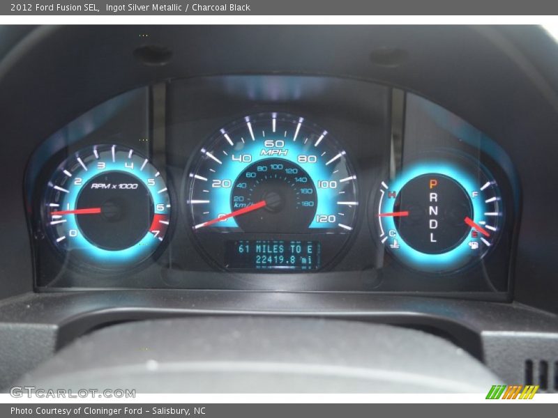 Ingot Silver Metallic / Charcoal Black 2012 Ford Fusion SEL
