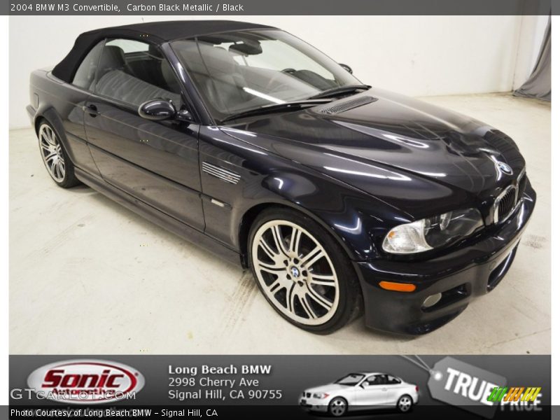 Carbon Black Metallic / Black 2004 BMW M3 Convertible