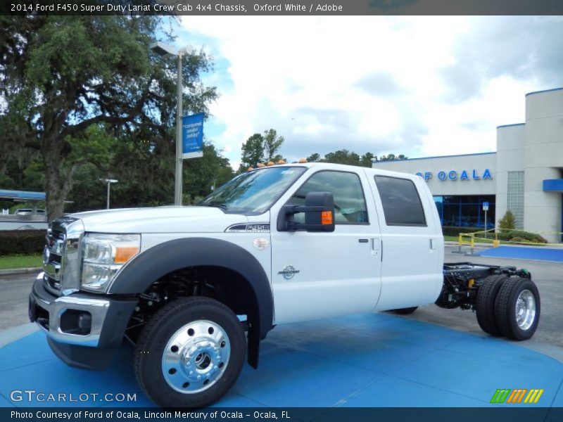 Oxford White / Adobe 2014 Ford F450 Super Duty Lariat Crew Cab 4x4 Chassis