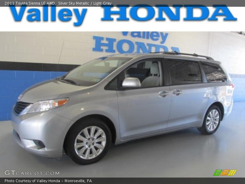Silver Sky Metallic / Light Gray 2011 Toyota Sienna LE AWD