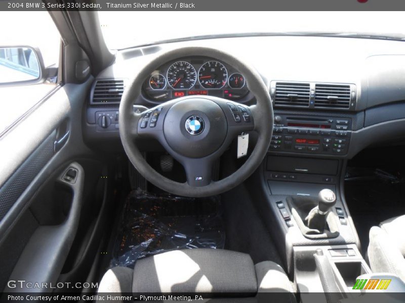 Titanium Silver Metallic / Black 2004 BMW 3 Series 330i Sedan