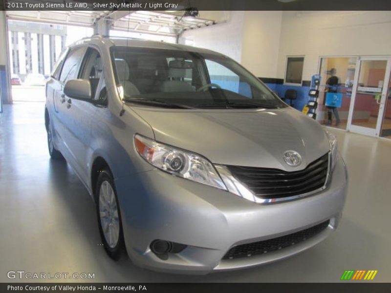 Silver Sky Metallic / Light Gray 2011 Toyota Sienna LE AWD