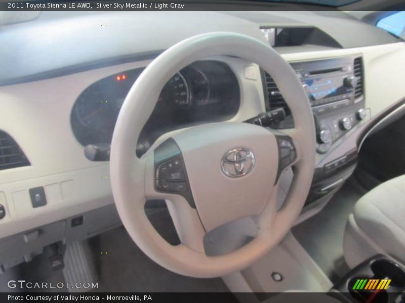 Silver Sky Metallic / Light Gray 2011 Toyota Sienna LE AWD