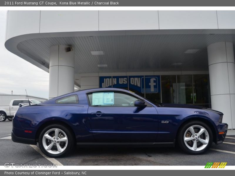Kona Blue Metallic / Charcoal Black 2011 Ford Mustang GT Coupe
